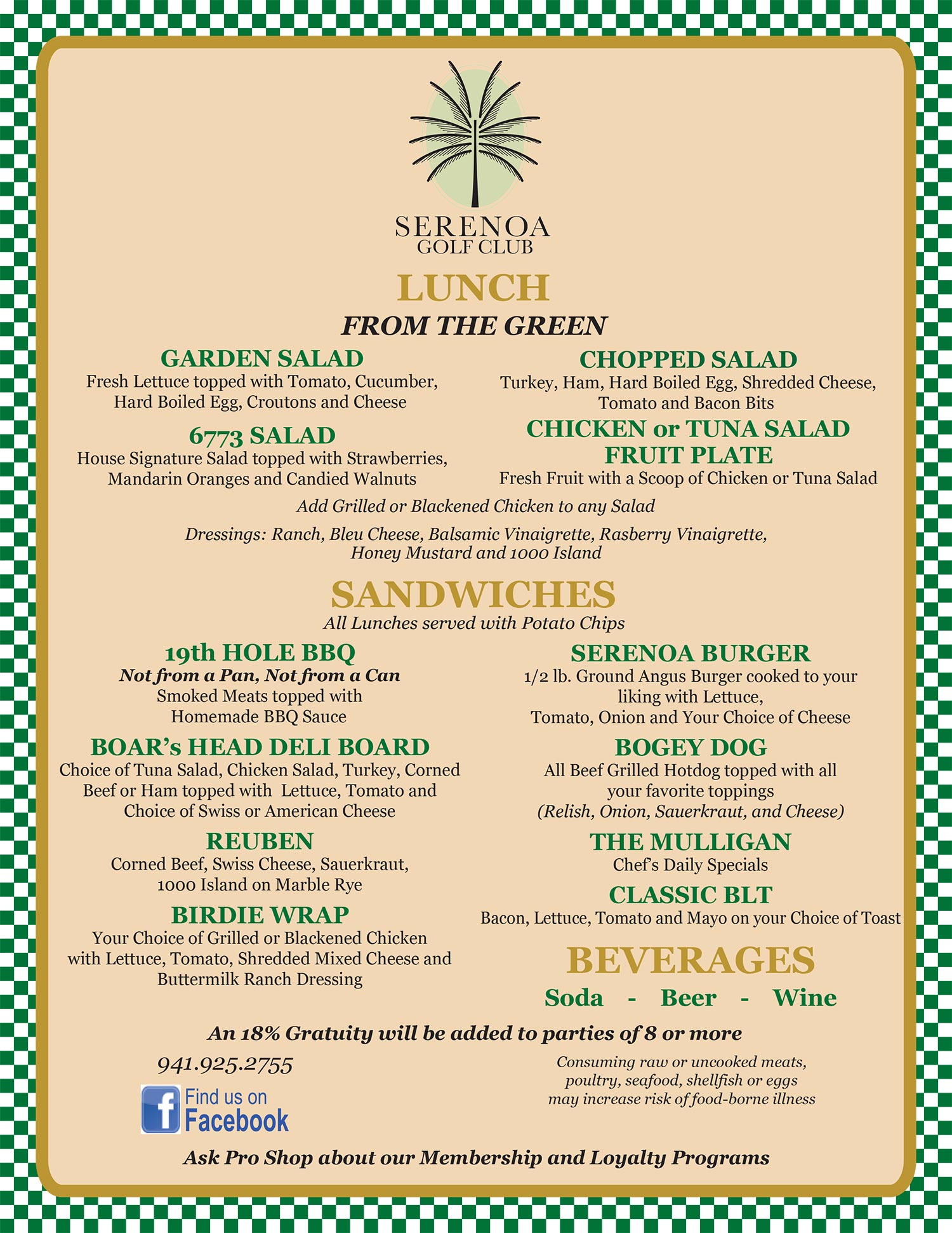 Lunch Menu